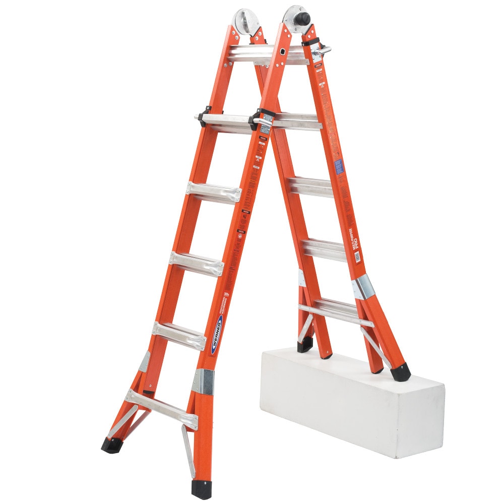 FMT Pro 5-in-1 22-ft Reach Type 1a- 300-lb Load Capacity Telescoping Multi-Position Ladder FMT-22