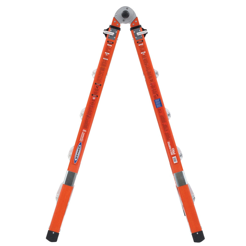 FMT Pro 5-in-1 22-ft Reach Type 1a- 300-lb Load Capacity Telescoping Multi-Position Ladder FMT-22