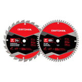 10-in Set-Tooth Fine Finish High-speed Steel Circular Saw Blade Set (2-Pack) CRA-CMAS210CMB