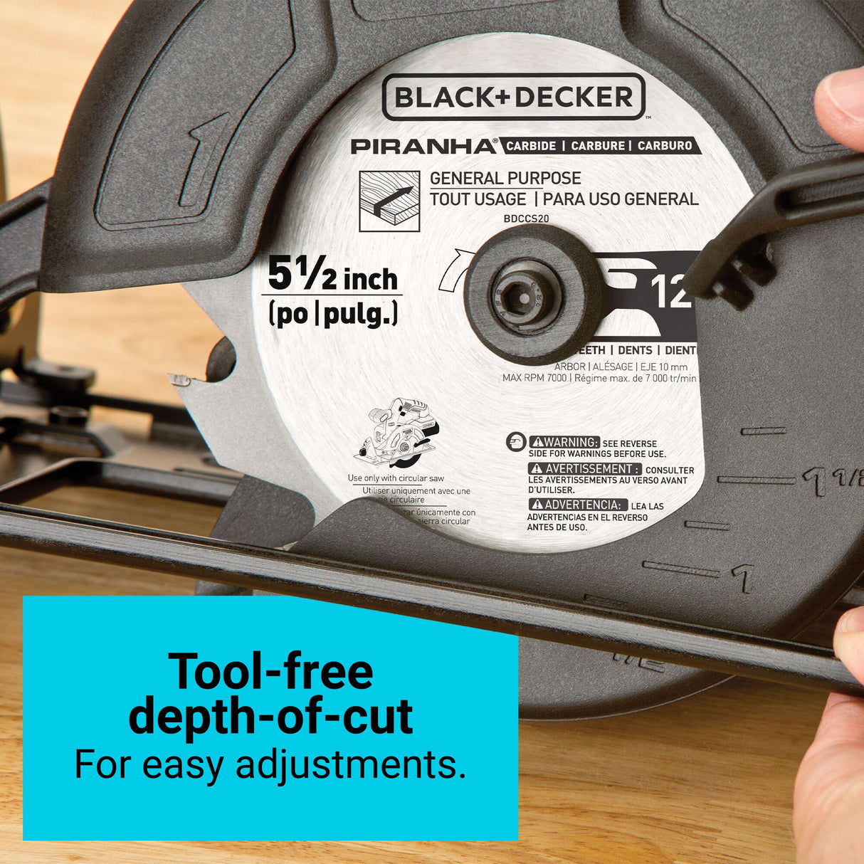 20-volt Max 5-1/2-in Cordless Circular Saw (Bare Tool) BDCCS20B