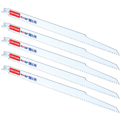 Bi-metal 12-in 6 Tpi Wood Cutting Reciprocating Saw Blade (5-Pack) CRA-2058692