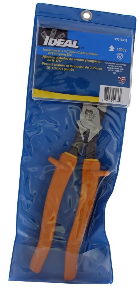 9.5-in Insulated Electrical Lineman Pliers with Wire Cutter 30-9430