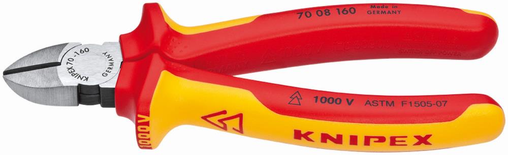 6.25-Inch Red Steel Cutting Pliers - Precision Cutting Edges for Home Repair 70 08 160 SBA