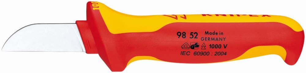 1000V Insulated Utility Knife 1-Blade Fixed Blade Utility Knife with Protective Cap 98 52