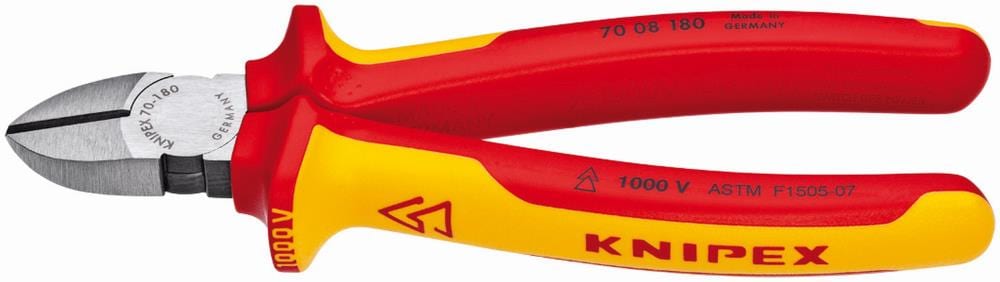 Red Cutting Pliers, 7.25-Inch Home Repair Tool for Precision Cutting 70 08 180 SBA