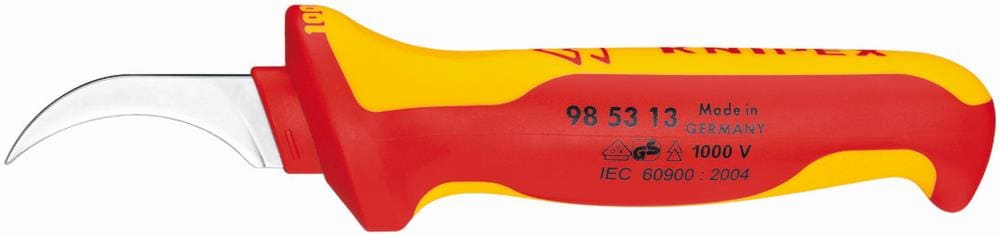 1000V Insulated Utility Knife with 1.97-in Steel Blade - Suitable for Conductor Cables 98 53 13