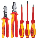 5-Piece Electrical Tool Set with Insulated Handles, 1000V Voltage, High Leverage Diagonal Cutters, Combo Pliers, Slotted and Phillips Screwdrivers 9K 98 98 21 US