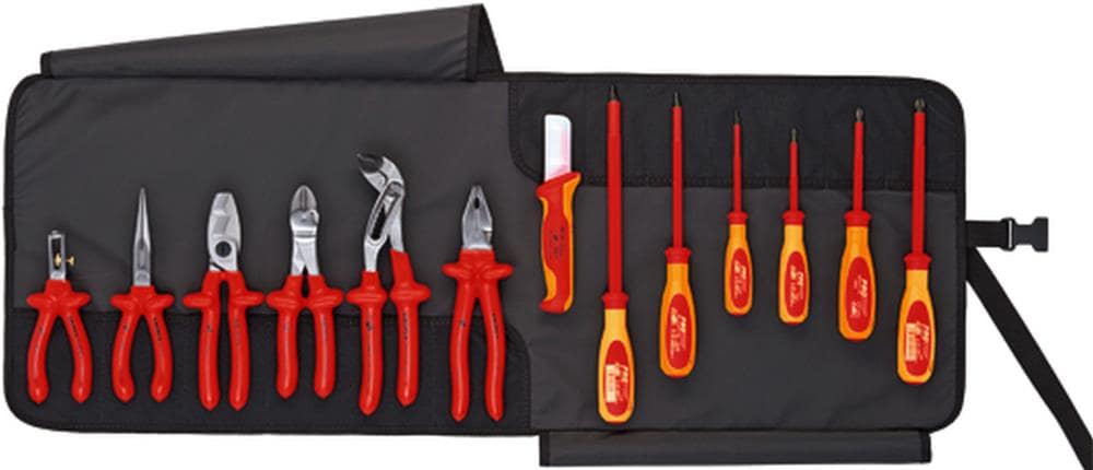 13-Piece Black Oxide Electrical Tool Set, Protects up to 1,000 Volts, Includes Utility Knife, Pliers, Screwdrivers, and More 9K 00 80 03 US