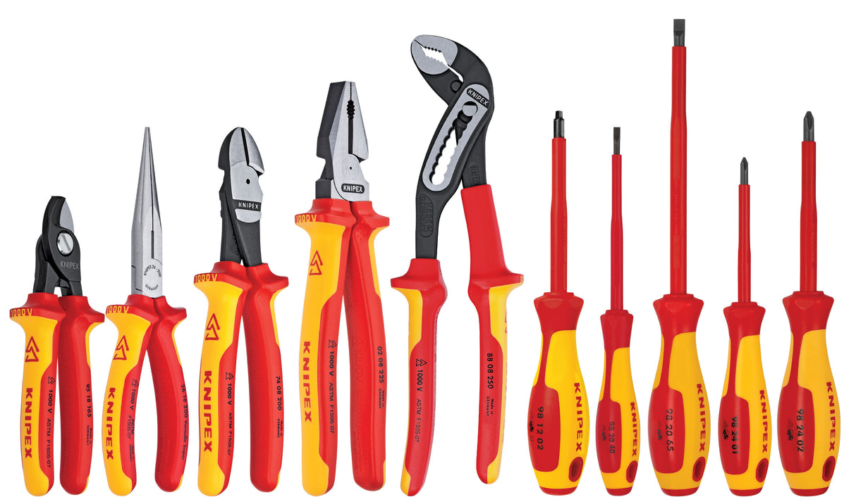 10-Piece Electrical Tool Set with Insulated Comfort Grip Handles, 1000V VDE-Tested, Black Oxide Finish 9K 98 98 30 US