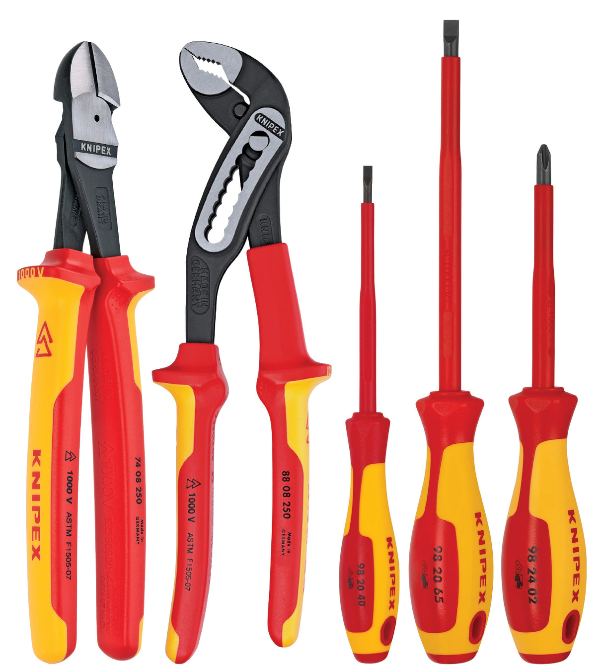 5-Piece Electrical Tool Set with VDE Tested Diagonal Cutters, Alligator Pliers, and Screwdrivers 9K 98 98 20 US