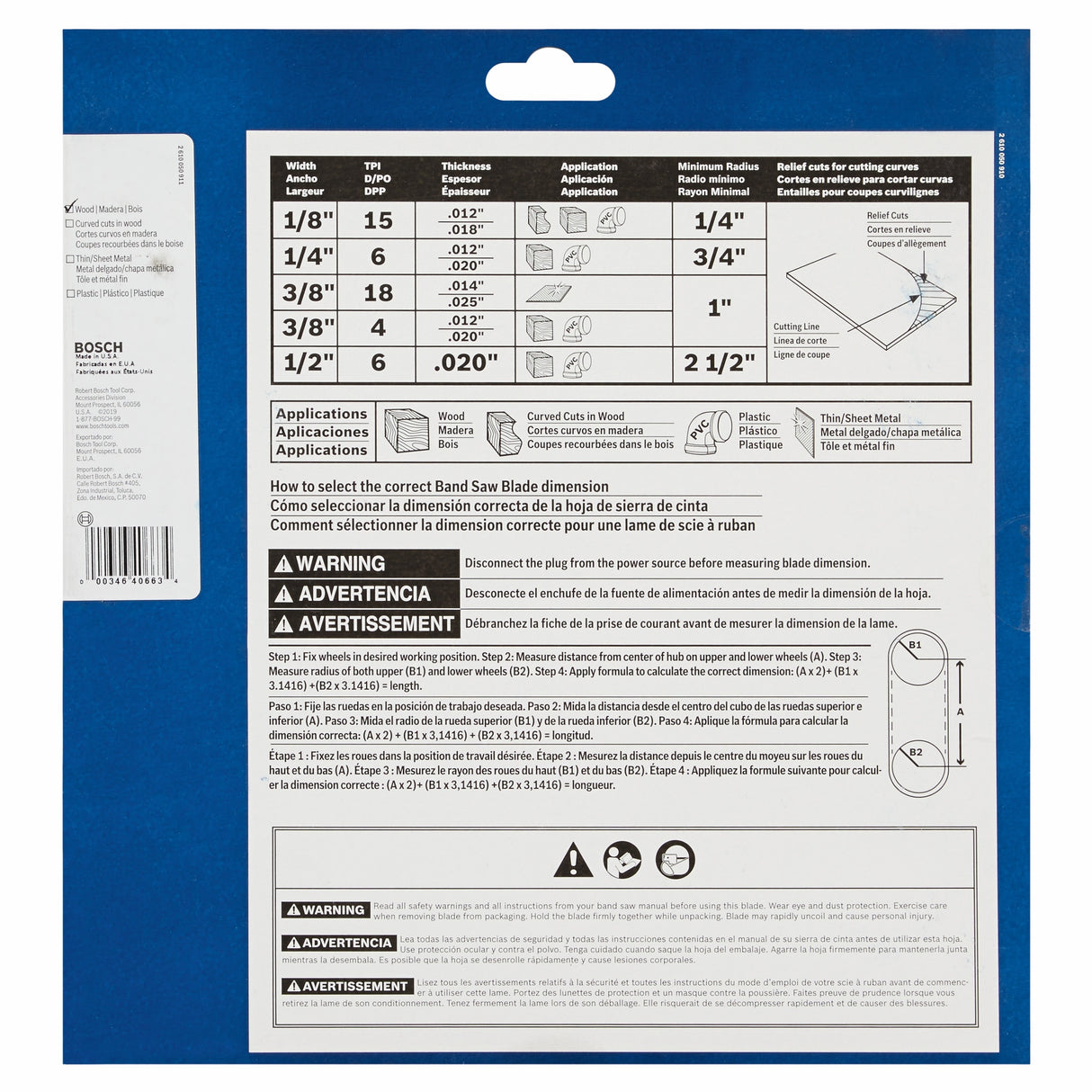 93-1/2-in L X 1/2-in W X 4 Tpi Skip Tooth Carbon Fits Most Band Saws Blade BS9312-4F