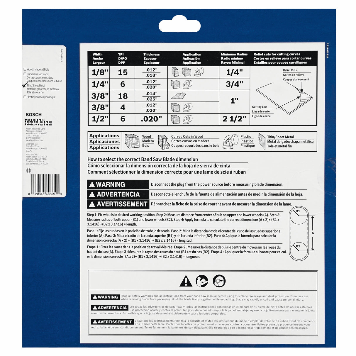 93-1/2-in L X 3/8-in W X 18 Tpi Carbon Fits Most Band Saws Blade BS9312-18M