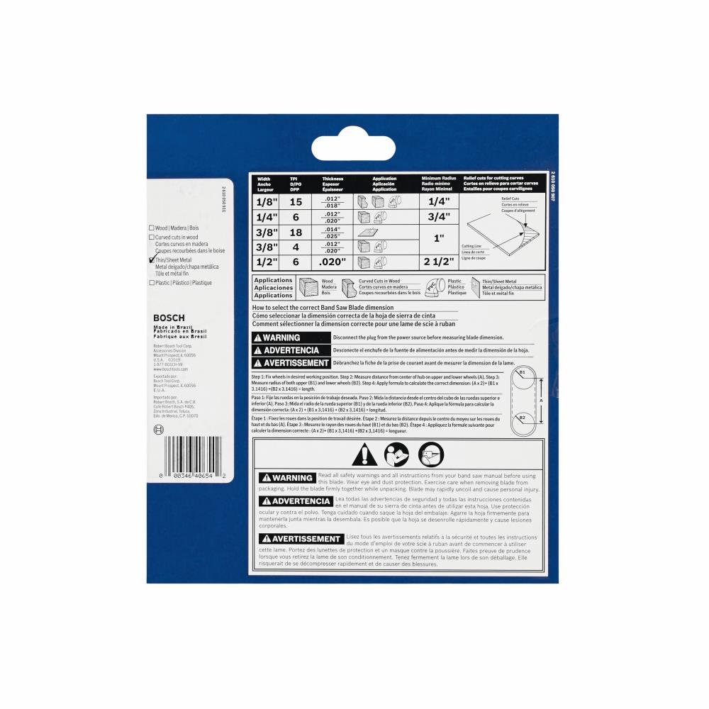 59-1/2-in L X 3/8-in W X 18 Tpi Carbon Fits Most Band Saws Blade BS5912-18M