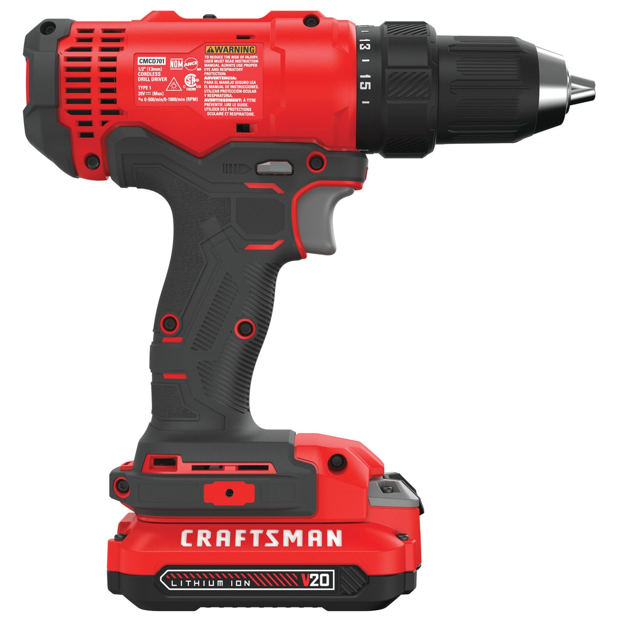 20V Max 1/2-in Keyless Cordless Drill (2-Batteries Included, Charger Included) CMCD701C2