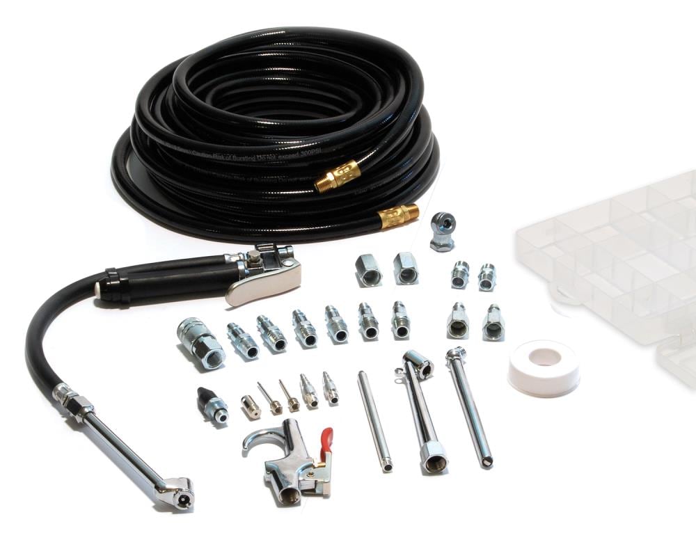 14-in NPT Tire Inflator with 30-Piece Air Accessory and 3/8-in x 50-ft Air Hose Kit IK2003-3