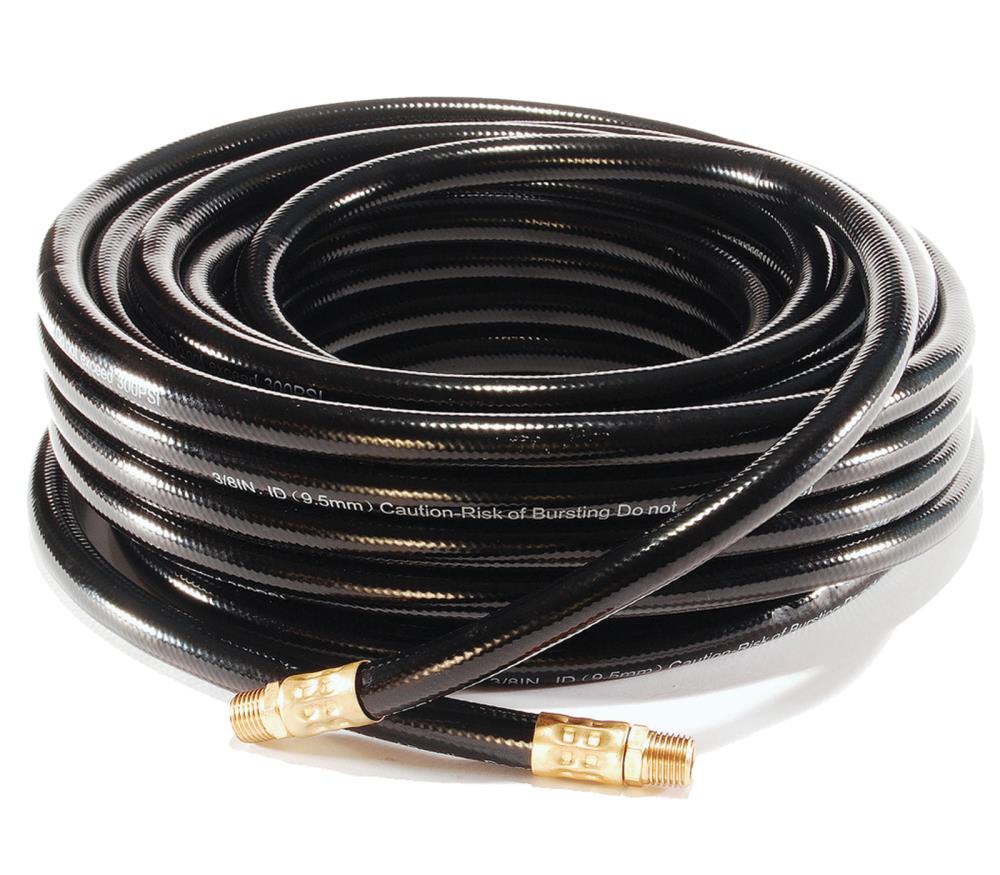 300-PSI 1/4-in NPT Male Ends 3/8-in by 50-ft PVC Air Hose PU141002-B