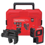 Red 100-ft Self-Leveling Outdoor 3 Spot Beam Line Generator Laser Level Kit CMHT77632