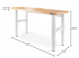 74-in L x 41-in H Hammered White Wood Adjustable Height Portable Work Bench GAWB06HWGW