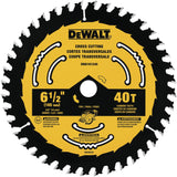 6-1/2-in 40-Tooth Fine Finish Tungsten Carbide-tipped Steel Circular Saw Blade DWA161240L