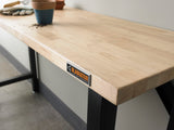 Modular 66.5-in L x 38.75-in H Hammered Granite Hardwood Work Bench GAWB66HWGG