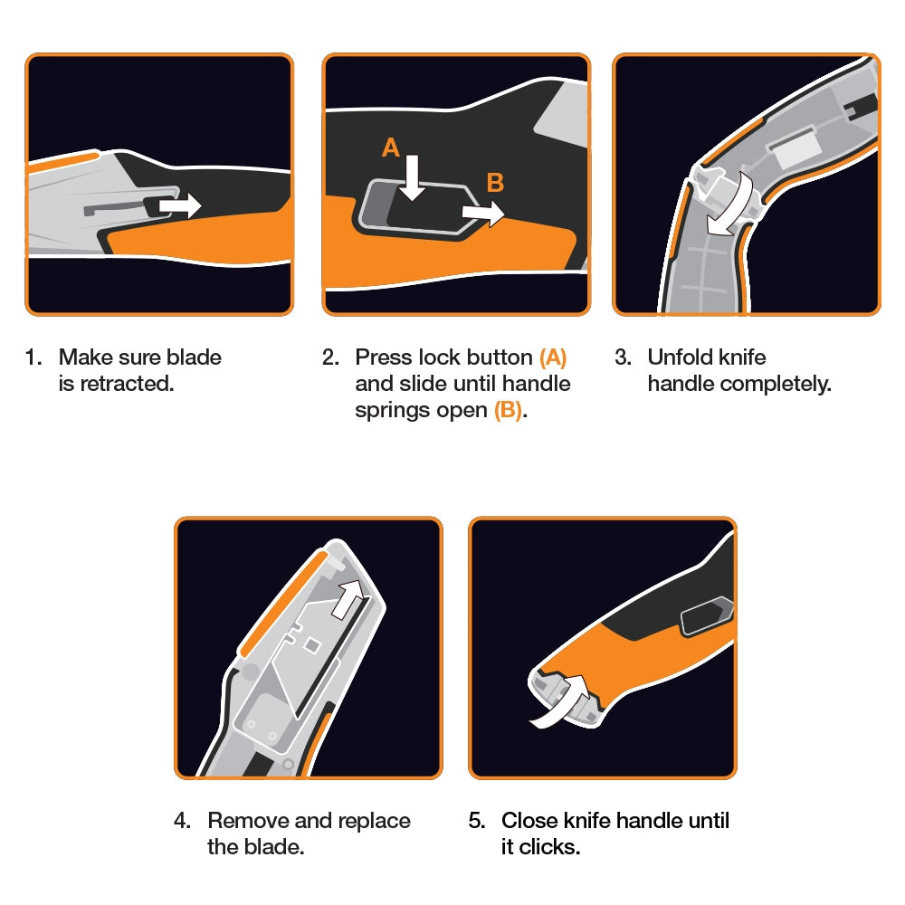 PRO 0.6Mm 1-Blade Retractable Utility Knife with On Tool Blade Storage 770020-1001