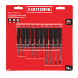 Precision 10-Piece Bi-material Handle Assorted Drive Screwdriver Set CMHT65070