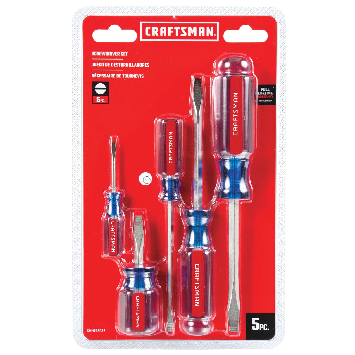 5-Piece Acetate Handle Assorted Drive Screwdriver Set CMHT65032