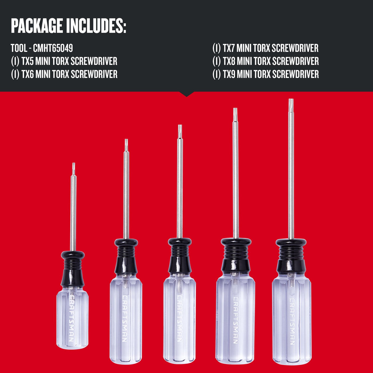 5-Piece Acetate Handle Assorted Drive Screwdriver Set CMHT65049