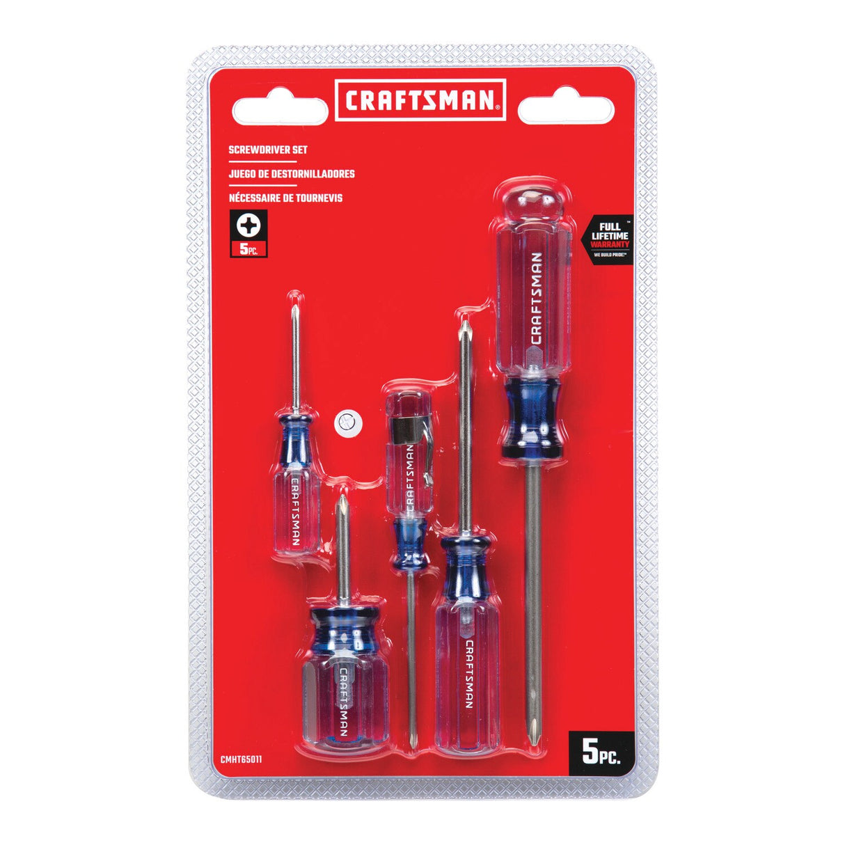 5-Piece Acetate Handle Assorted Drive Screwdriver Set CMHT65011