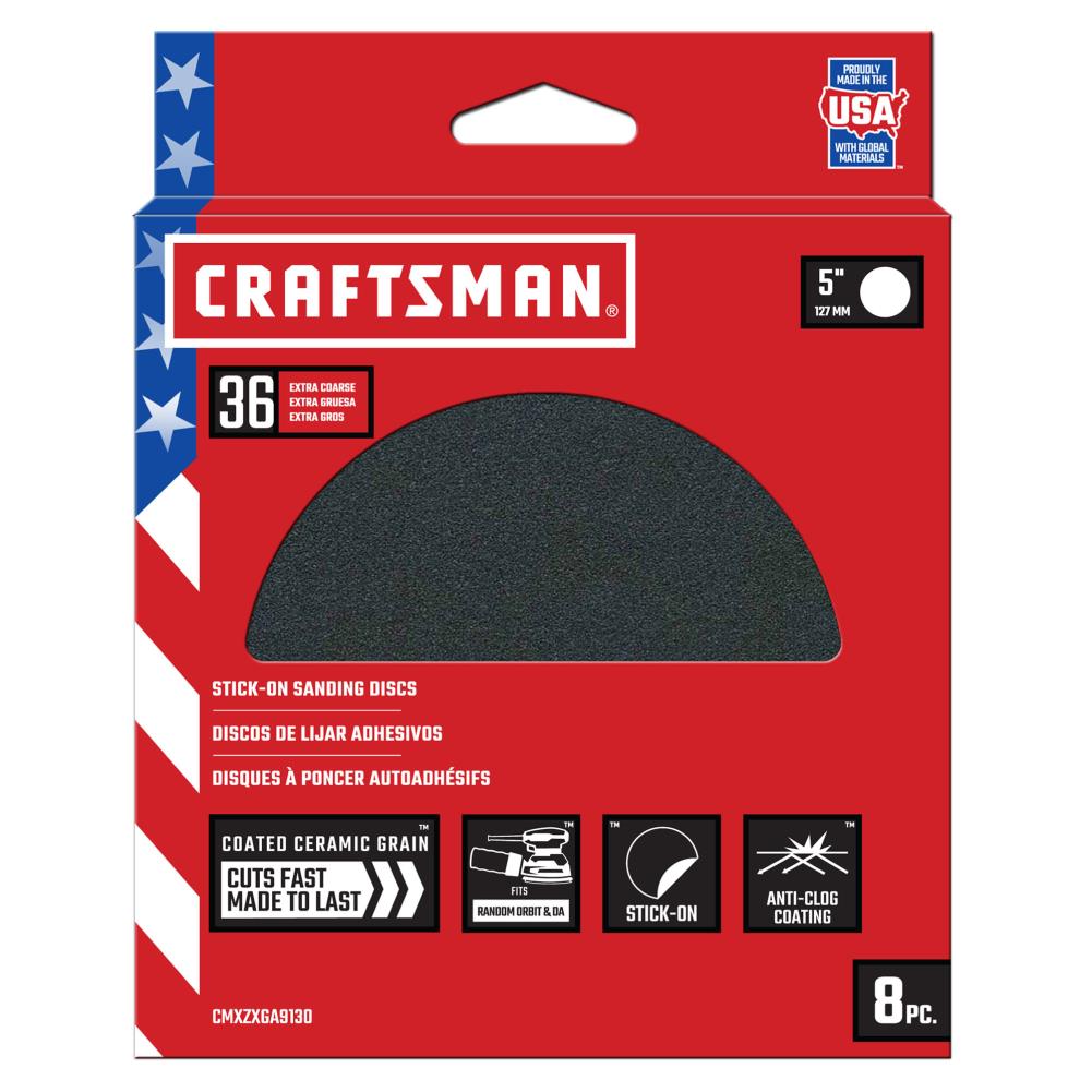 5 In PSA Cer Discs 36 Grit 8pk 8-Piece Ceramic Alumina 36-Grit Disc Sandpaper CRA-CMXZXGA9130