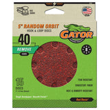 5 In 8H H/L Disc 40 Grit 15pk 15-Piece Aluminum Oxide 40-Grit Disc Sandpaper 4375