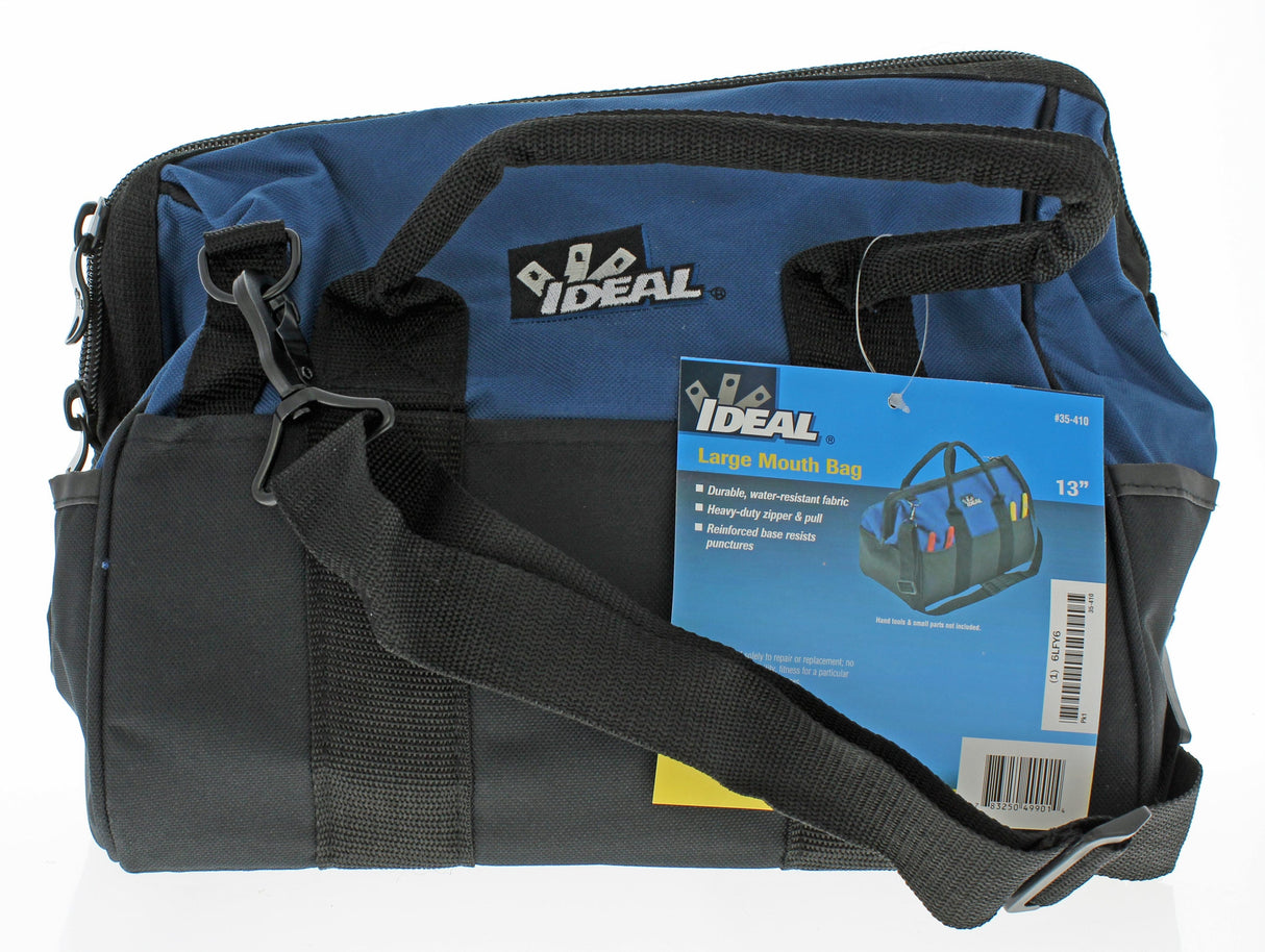 Blue Nylon 8-in Zippered Electrician's Tote 35-410