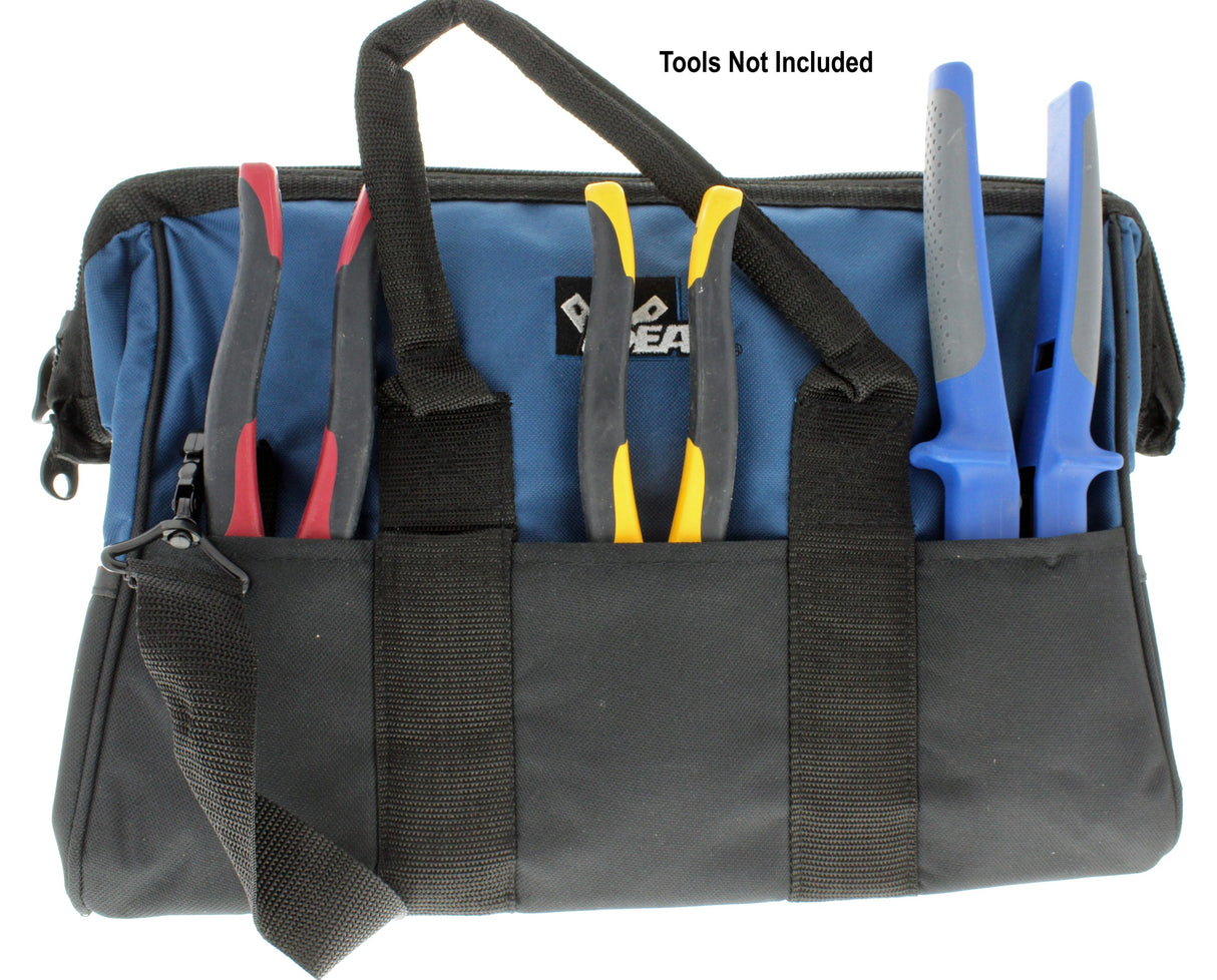 Blue Nylon 8-in Zippered Electrician's Tote 35-418