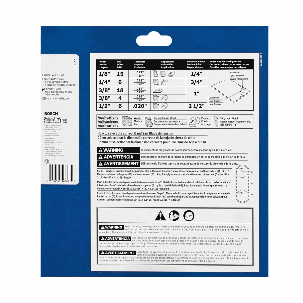 64-1/2-in L X 1/2-in W X 24 Tpi High Speed Steel Fits Most Band Saws Blade BS6412-24M