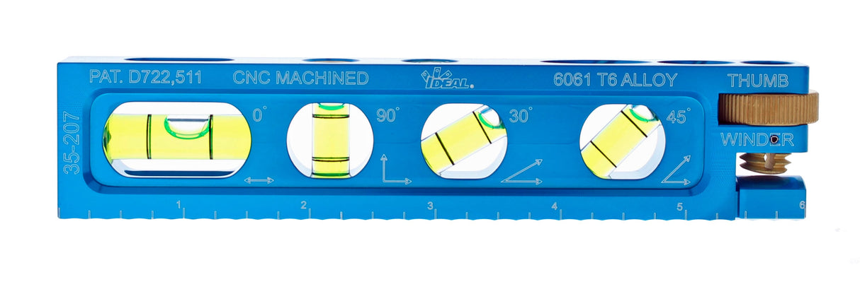 Aluminum 6-in 4 Vial Magnetic Conduit Level 35-207