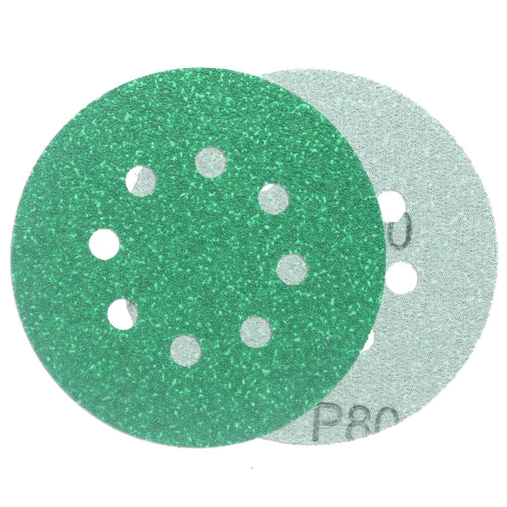 5 8H H/L Prem Cer Film Dsc 80 5pk 5-Piece Ceramic Alumina 80-Grit Disc Sandpaper GAT-9203