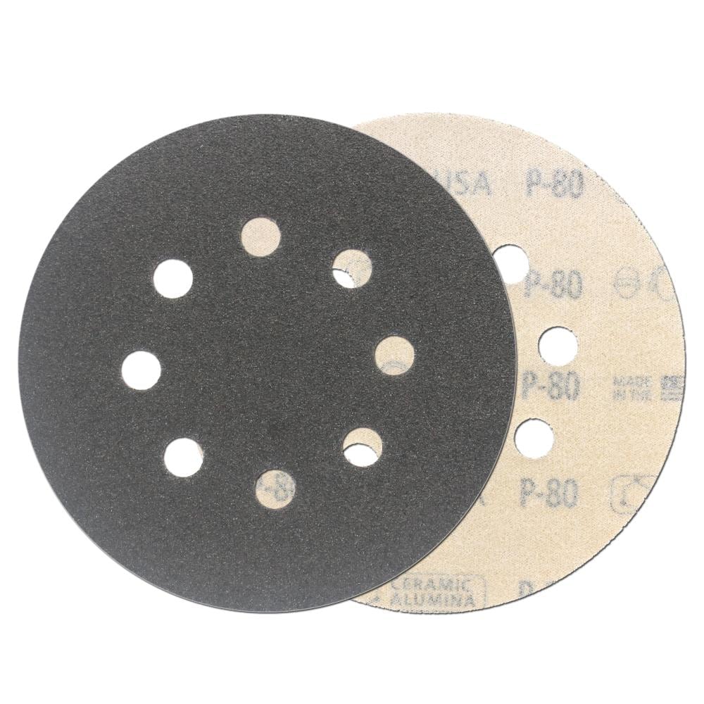 5 In 8H H/L Cer Disc 80 Grit 5pk 5-Piece Ceramic Alumina 80-Grit Disc Sandpaper CRA-CMXZXGA9127