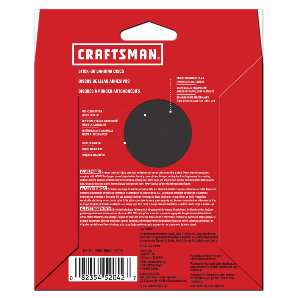 5 In PSA Cer Discs 180 Grit 10pk 10-Piece Ceramic Alumina 180-Grit Disc Sandpaper CRA-CMXZXGA9133