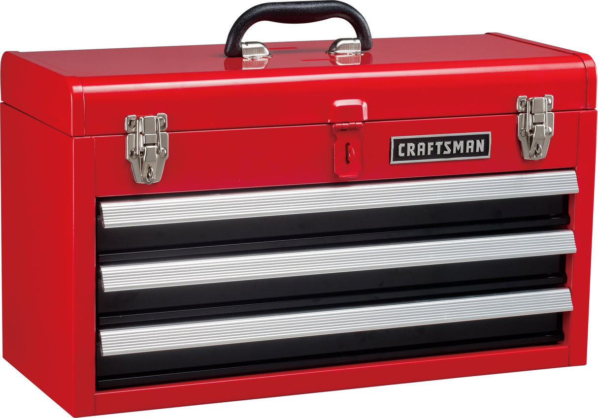 Portable 20.5-in W x 12-in H x 8.5-in D 3-Drawer Red Steel Tool Box CMST98245RB