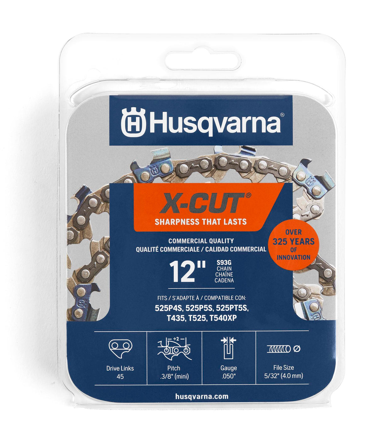 X-Cut S93G 45 Link Replacement Chainsaw Chain For 12-in, 0.05-in Gauge, 3/8-in Mini Pitch 597469545