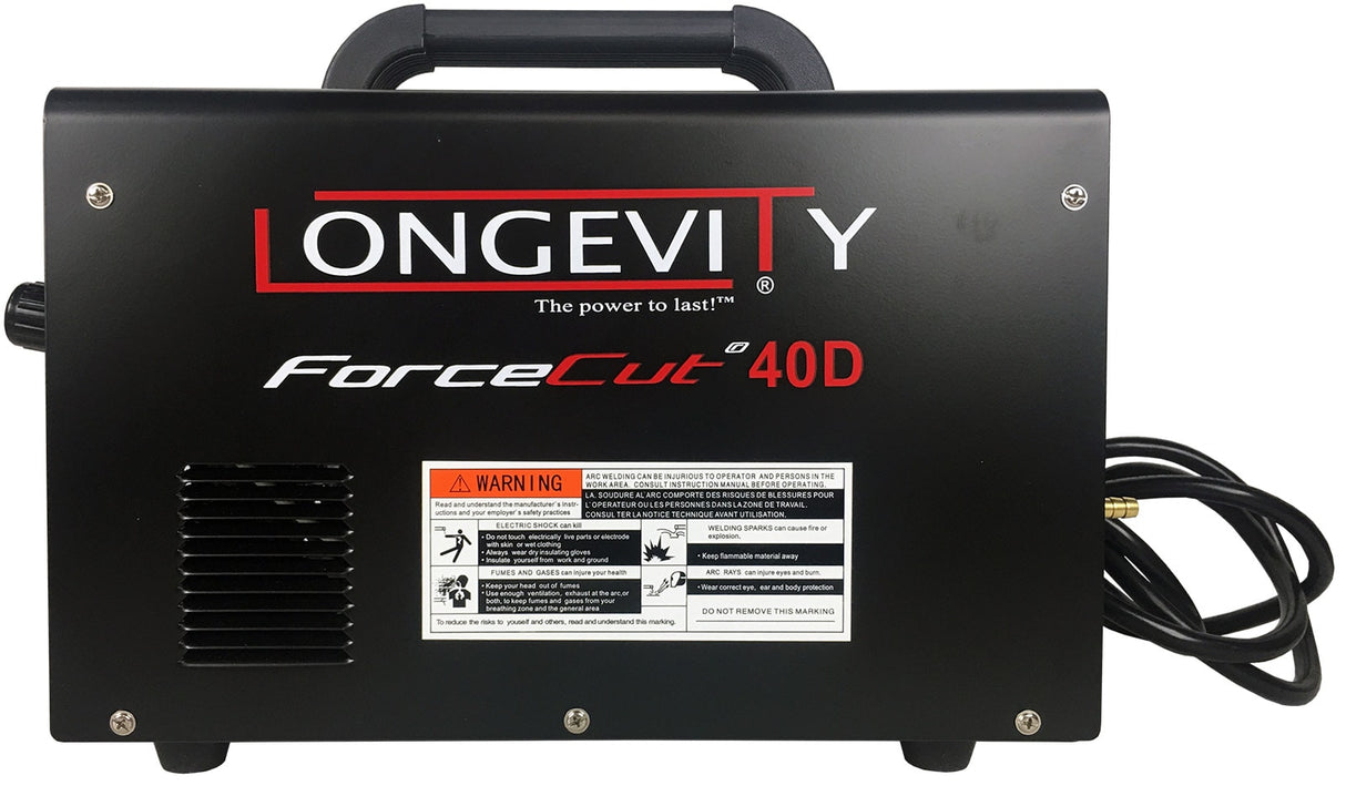 FORCECUT 40D Plasma Cutter - 40 Amp, 110V/220V, Cuts Steel, Copper, Aluminum, Stainless Steel, Brass, Cast Iron - CSA Safety Listed 880077