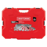 159-Piece Standard (SAE) and Metric Polished Chrome Mechanics Tool Set with Hard Case CMMT12025