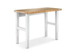 Adjustable Height 52.4-in L x 41-in H Hammered White Wood Adjustable Height Work Bench GAWB04HWJW