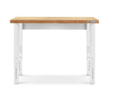 Adjustable Height 52.4-in L x 41-in H Hammered White Wood Adjustable Height Work Bench GAWB04HWJW