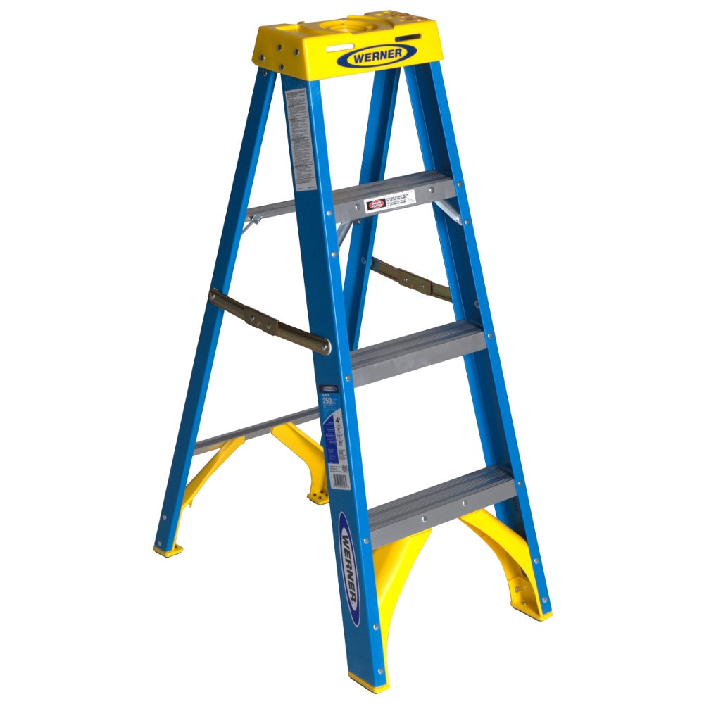 6000 4-ft Fiberglass Type 1-250-lb Load Capacity Step Ladder 6004