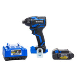 XTR 24-volt 1/4-in Brushless Cordless Impact Driver (1-Battery Included, Charger Included and Hard Case included) KXID 1424A-03