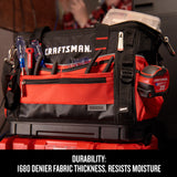 VERSASTACK Red/Black Polyester 17-in Zippered Tool Bag CMST17622