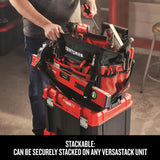 VERSASTACK Red/Black Polyester 17-in Zippered Tool Bag CMST17622