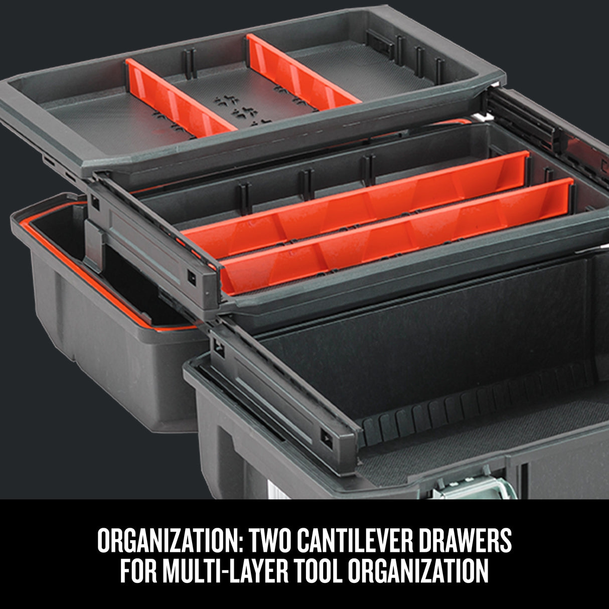 18-in W x 9.4-in H x 12.2-in D Black Structural Foam Tool Box CMST18001