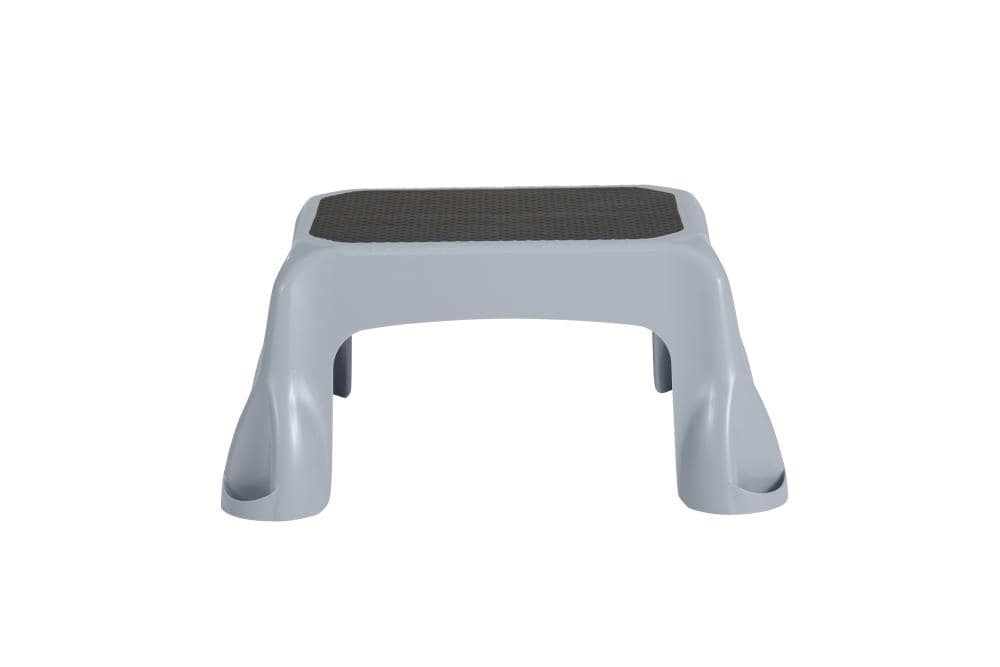 1-Step 300-lb Capacity Gray Plastic Step Stool 2024420